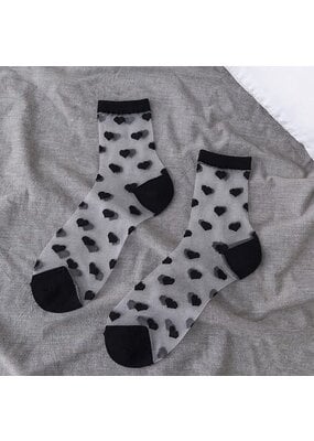 Zenana Patterned Sheer Socks
