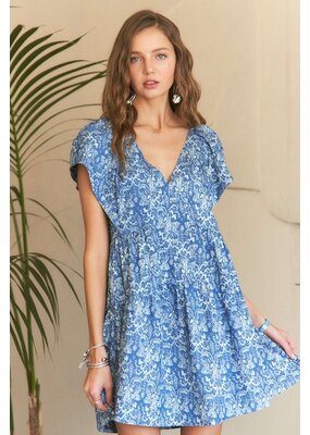 Adora Ruffle Sleeve Babydoll Dress