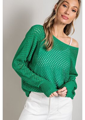 ee:some Eyelet Knit Sweater Top
