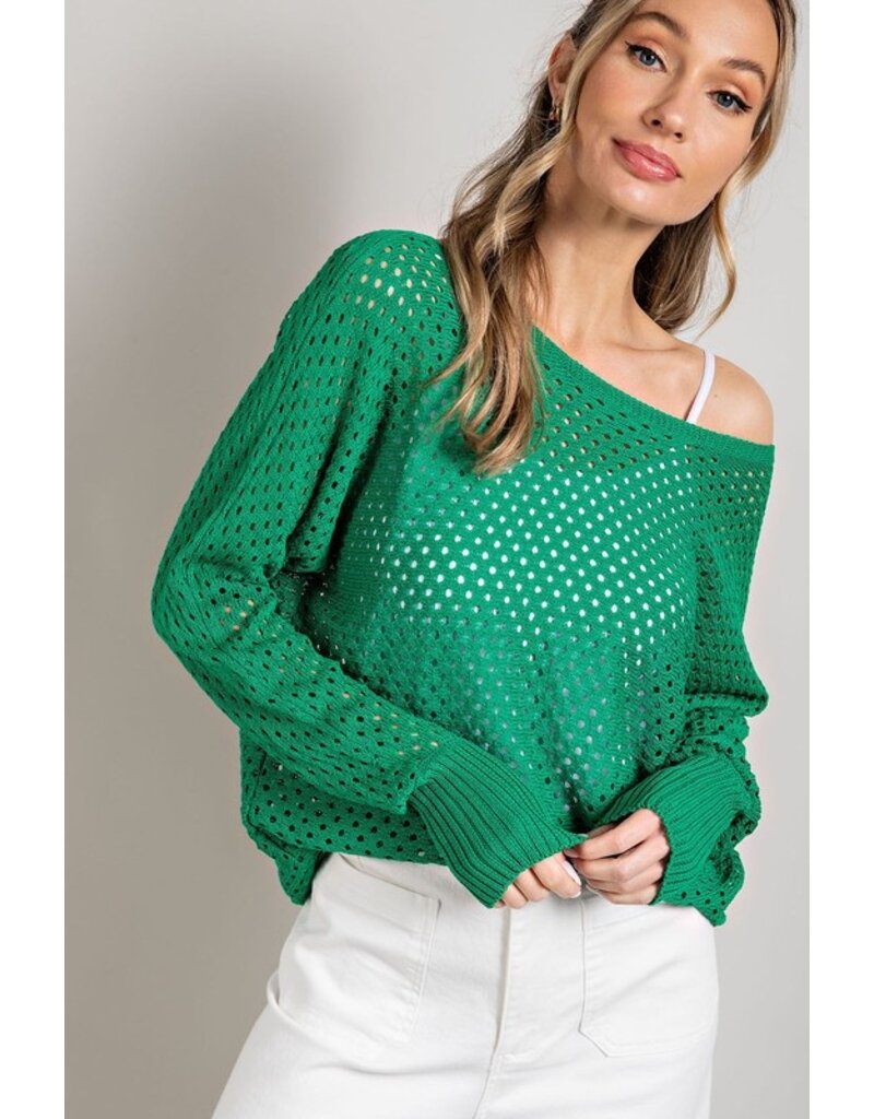 ee:some ee:some Eyelet Knit Sweater Top