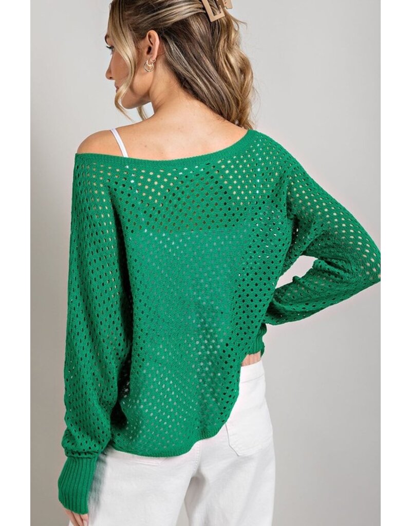 ee:some ee:some Eyelet Knit Sweater Top