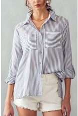 Trend Notes Trend Notes Stripe Button Down Shirt