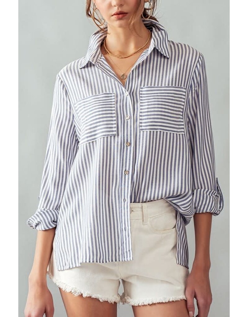 Trend Notes Trend Notes Stripe Button Down Shirt