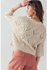 Trend Notes Trend Notes Crochet Crew Neck Sweater