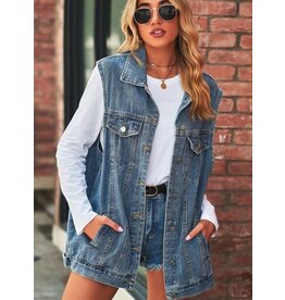 Miss Sparkling Denim Vest