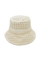 Fashion City Fashion City Solid Mesh Eyelet Bucket Hat