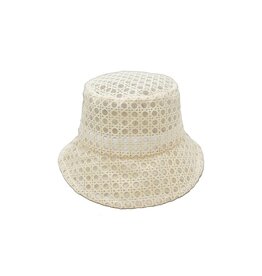 Fashion City Solid Mesh Eyelet Bucket Hat