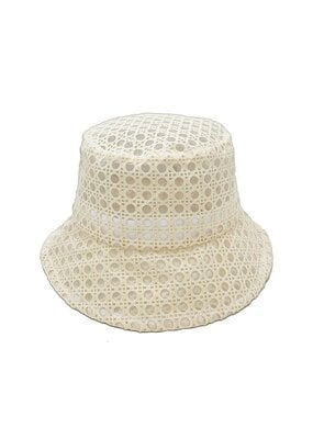 Fashion City Solid Mesh Eyelet Bucket Hat