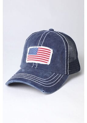 Fashion City USA Flag Mesh Snapback Baseball Cap
