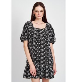 Jacquie the Label Bell Sleeve Printed Dress