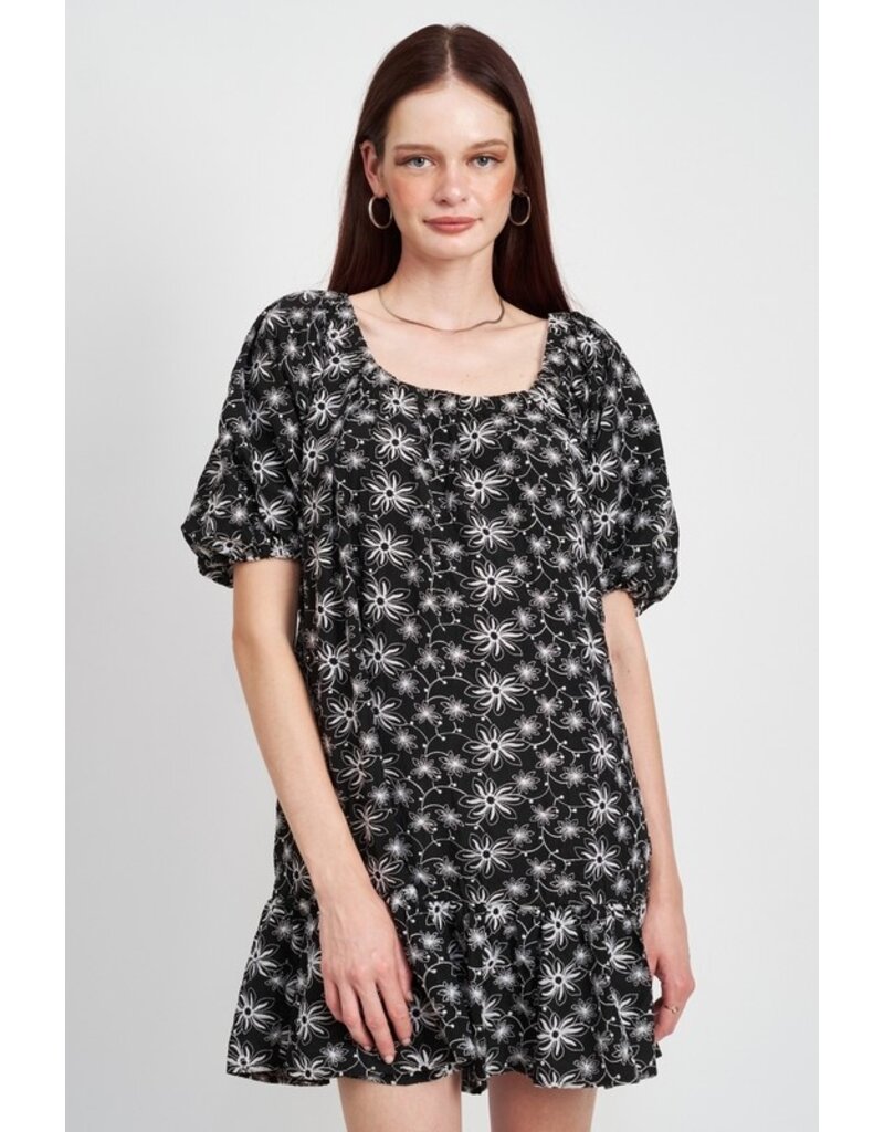 Jacquie the Label Jacquie the Label Bell Sleeve Printed Dress