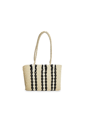 Matisse Catamaran Stripe Woven Raffia Beach Tote