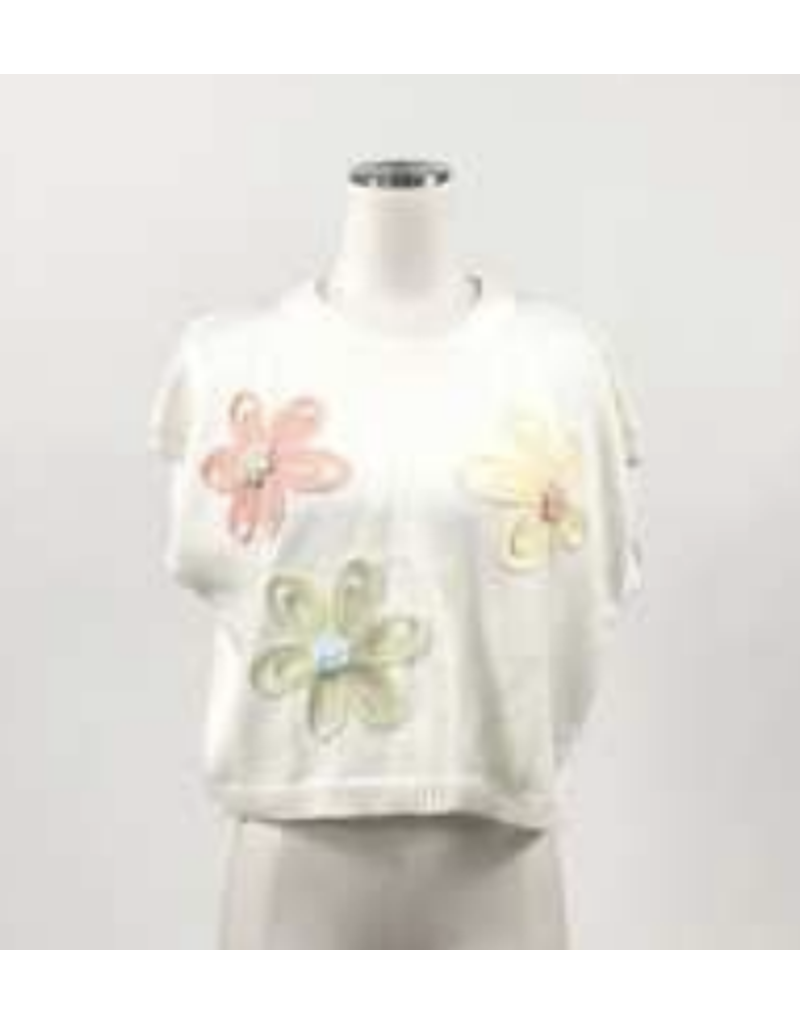 Dreamers Dreamers Flower Knit Top