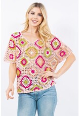 Dreamers Dreamers Crochet Multi Pattern Top