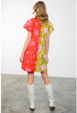 THML THML Colorblock Flower Print Dress