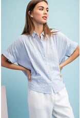 ee:some ee:some Short Sleeve Button Down Top