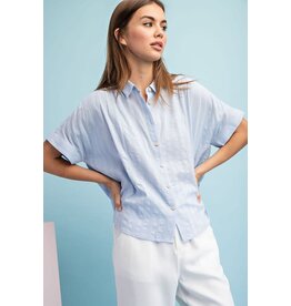 ee:some Short Sleeve Button Down Top