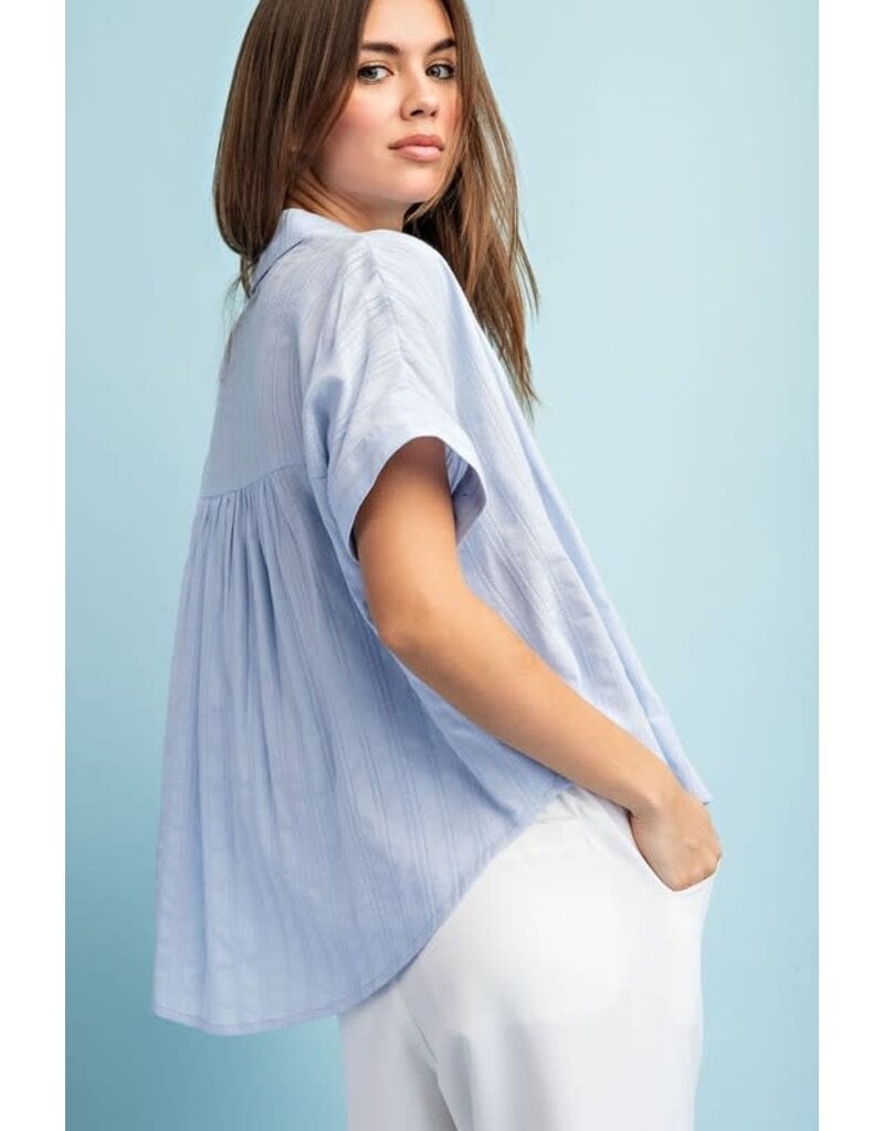 ee:some ee:some Short Sleeve Button Down Top