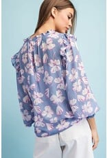 ee:some ee:some Floral Print Long Sleeve Top