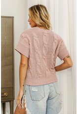 Bibi Bibi Cable Knit Textured Sweater Top