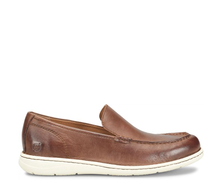 Born Mens Size 9 Thaton Taupe Brown Combo Nubuck Slip On  display picture 1