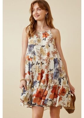 Hayden Textured Botanical Tiered Tank Dress