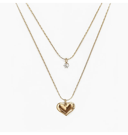 Beljoy Amara Heart and Diamond Necklace