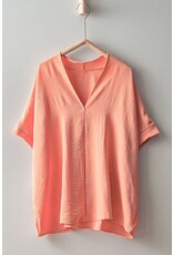 Trend Notes Trend Notes Oversized V Neck Top