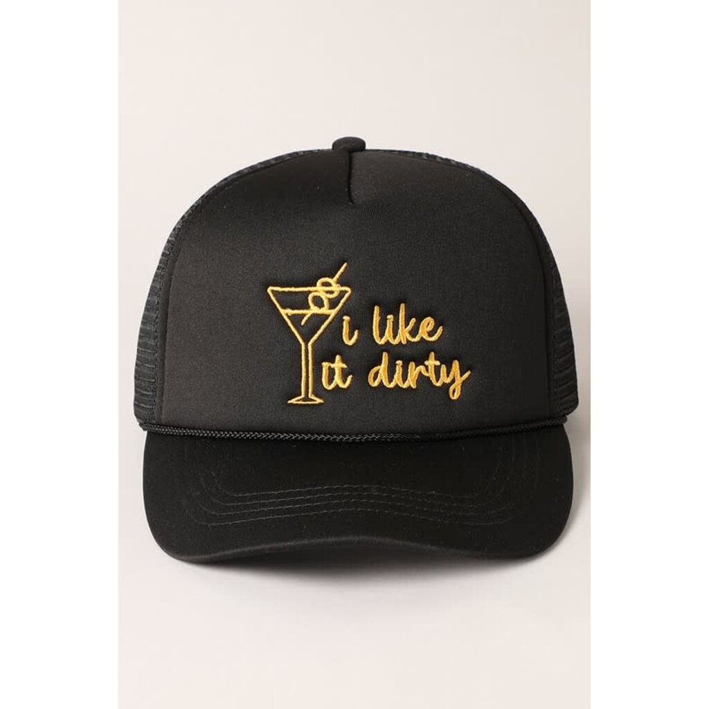 Fashion City Fashion City Martini Embroidered Trucker