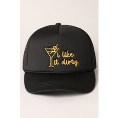 Fashion City Fashion City Martini Embroidered Trucker