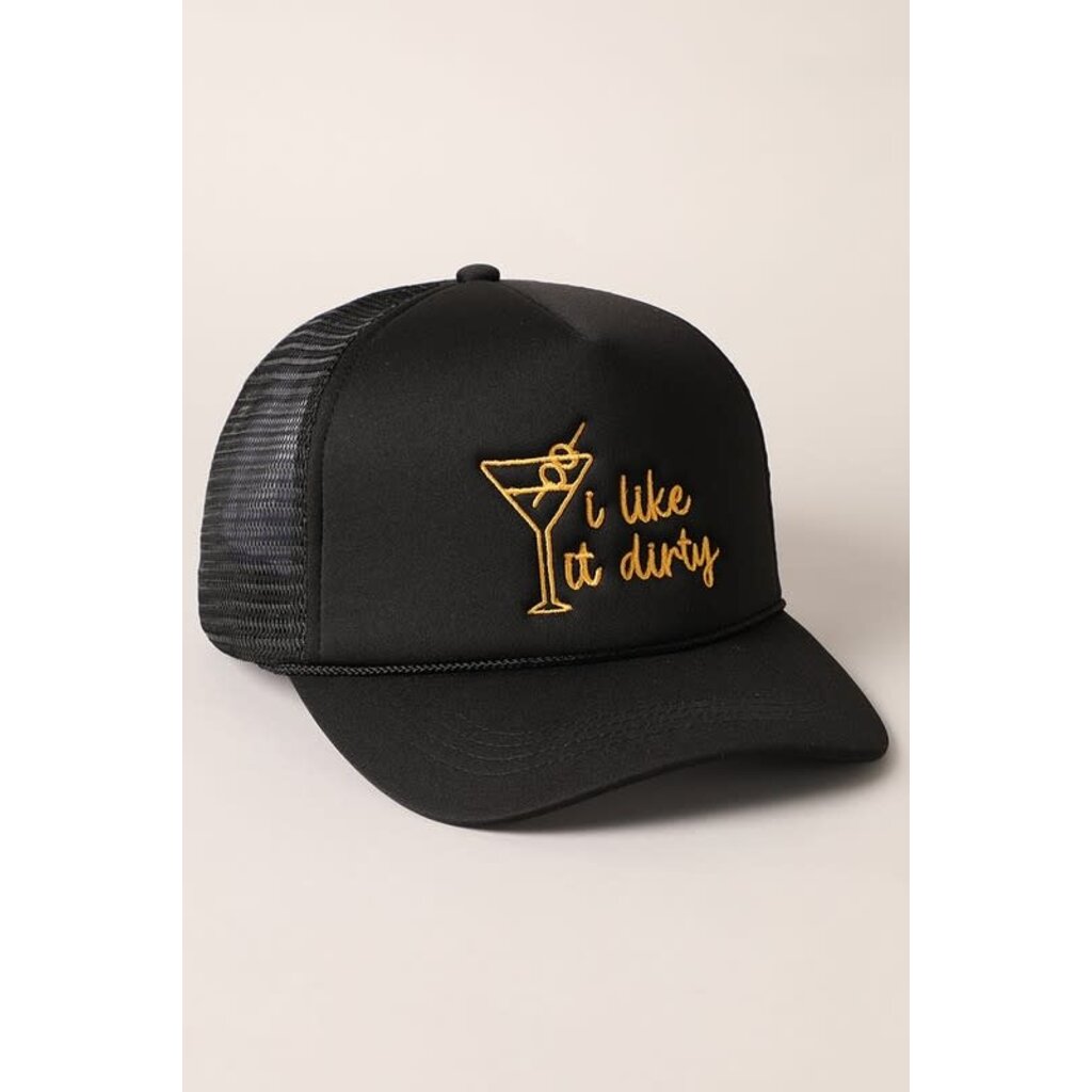 Fashion City Fashion City Martini Embroidered Trucker
