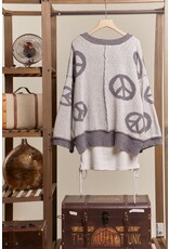 Mello Mello V Neck Peace Sweater