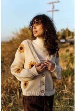 Mello Mello Sunflower V Neck Cardigan