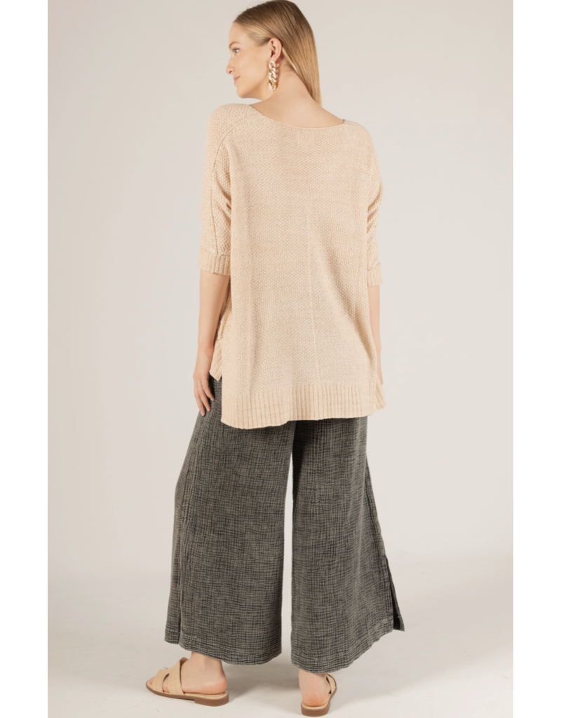 Before You Before You Mineral Wash Gauze Wide Leg Pants