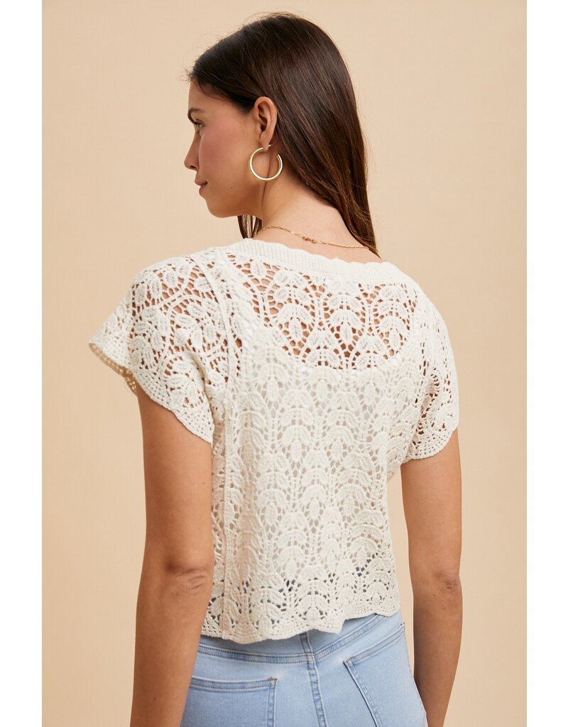 Anniewear Anniewear Short Sleeve Crochet Top