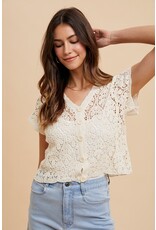 Anniewear Anniewear Short Sleeve Crochet Top