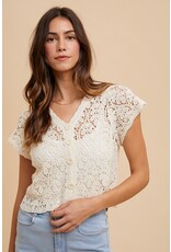 Anniewear Anniewear Short Sleeve Crochet Top