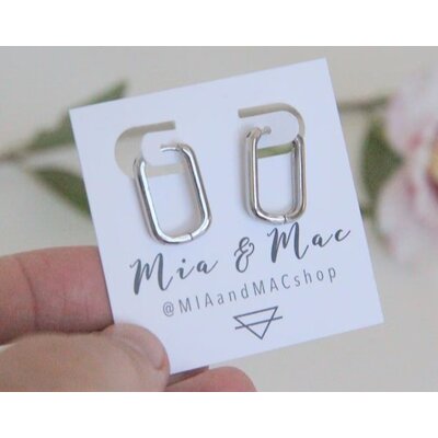 Mia and Mac Silver U Shaped Huggies