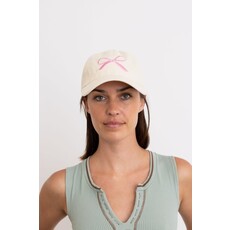 Leto Collection Leto Collection Bow Ribbon Embroidered Baseball Cap