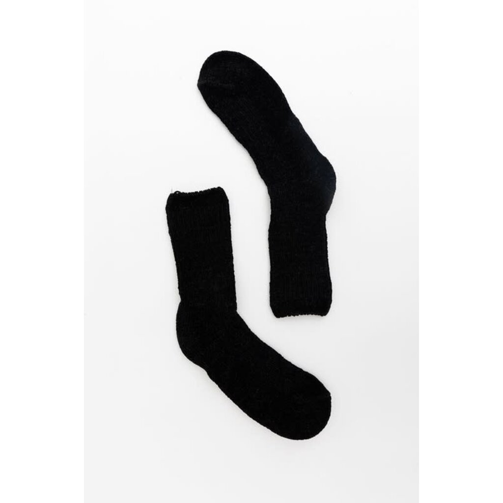 Leto Collection Leto Collection Cozy Hybrid Ribbed Crew Socks