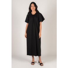Before You Before You Seersucker Puff Sleeve Maxi Dress