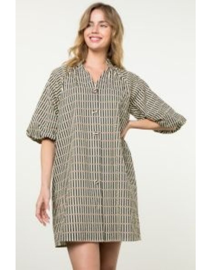 THML THML Puff Sleeve Striped Dress