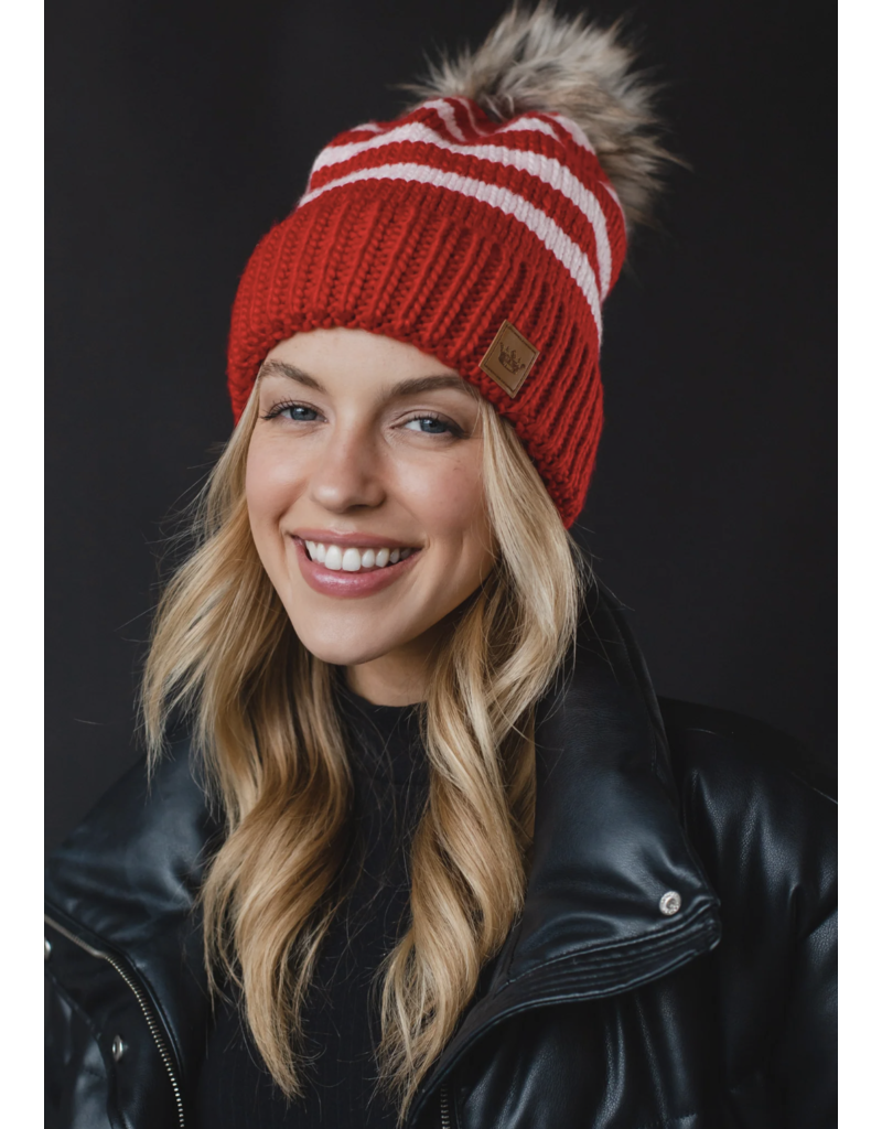 Panache Apparel Panache Apparel Striped Pom Hat