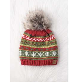 Panache Apparel Christmas Pom Hat