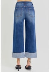 Risen Risen High Rise Wide Leg Cuffed Pants