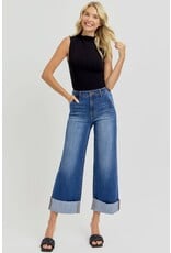 Risen Risen High Rise Wide Leg Cuffed Pants