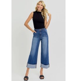 Risen High Rise Wide Leg Cuffed Pants