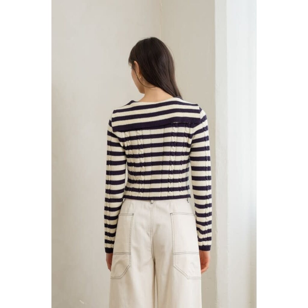 Heyson Heyson Vintage Charm Striped Cardigan