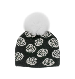 Mitchie's Matchings Rose Pattern Knit Hat