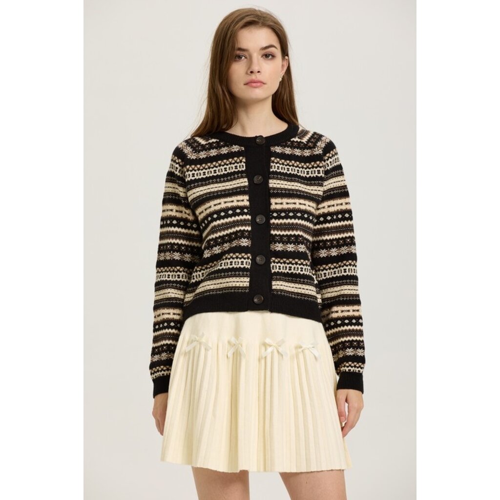Rosie Posie Rosie Posie Fair Isle Button Up Cardigan